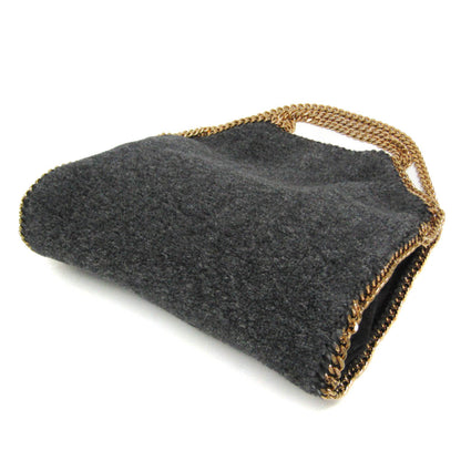 Stella McCartney Falabella Faux Leather, Gray, Polyester, Shoulder Bag