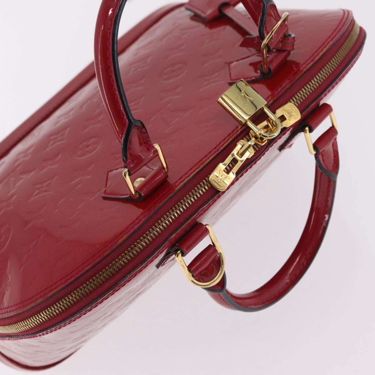 Louis Vuitton Alma Monogram Vernis, Pink, Patent Leather, Handbag