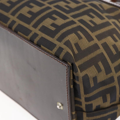 Fendi Vintage Zucca Handbag Zucca, BLACK, CANVAS, Handbag