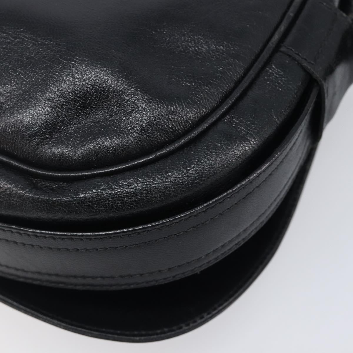 Celine Shoulder Leather, Black, Leather, Shoulder Bag