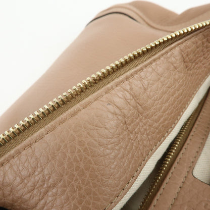 Gucci Bella Zip Leather, Beige, Leather, Tote Bag