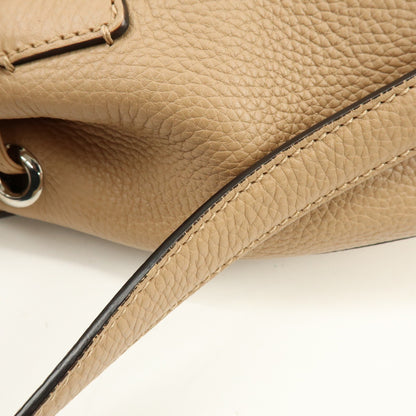 Gucci Bamboo Tassel Leather, Beige, Leather, Backpack