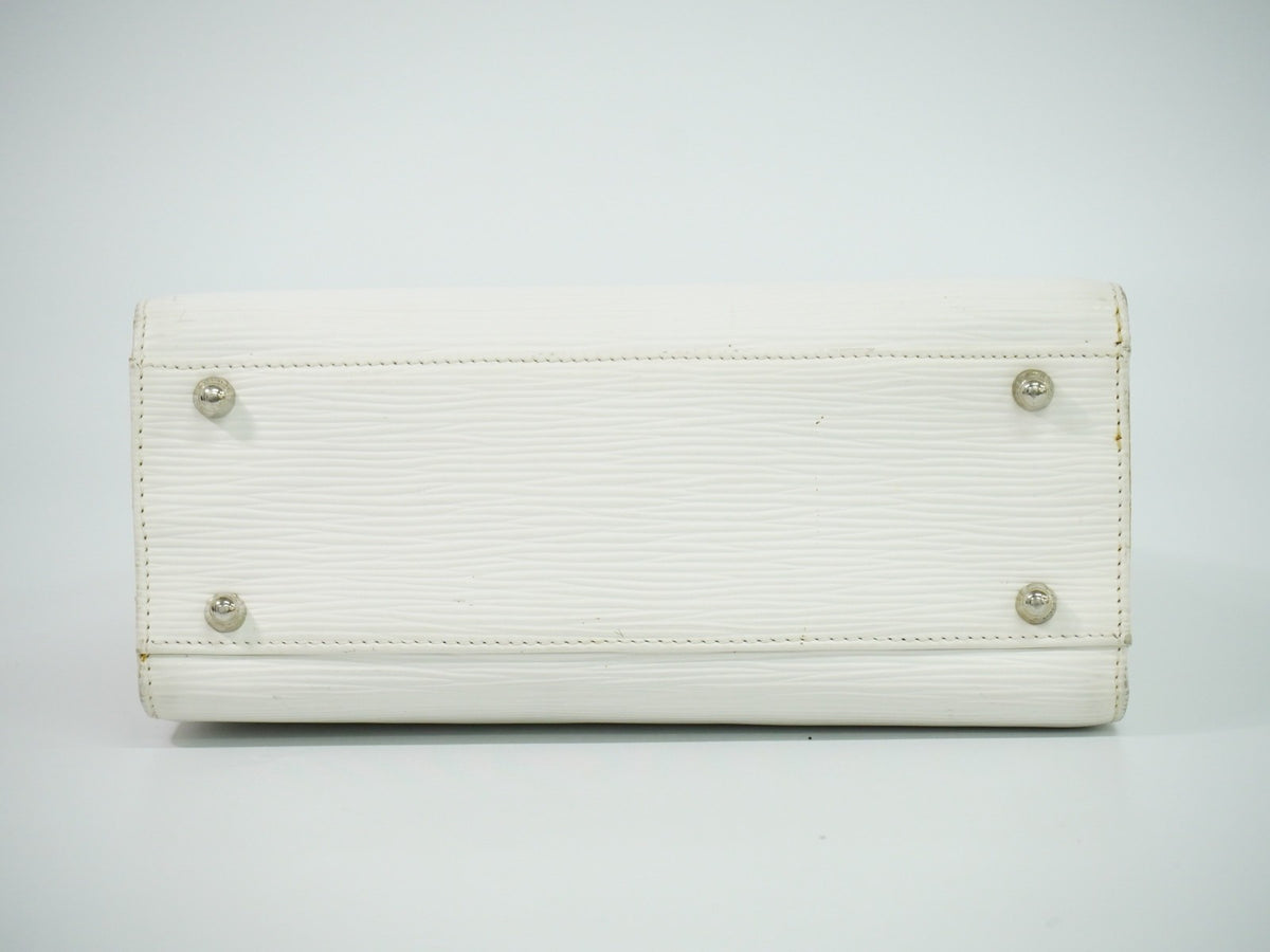 Fendi Vintage Handbag Leather, White, Leather, Handbag