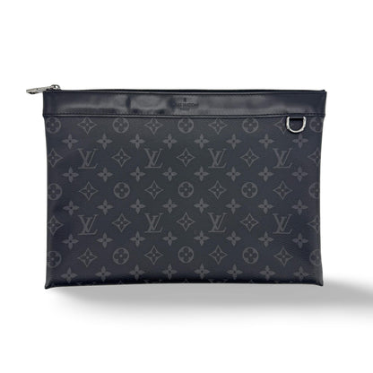 Louis Vuitton Discovery Pochette Monogram Eclipse Canvas, Black, Canvas, Clutch