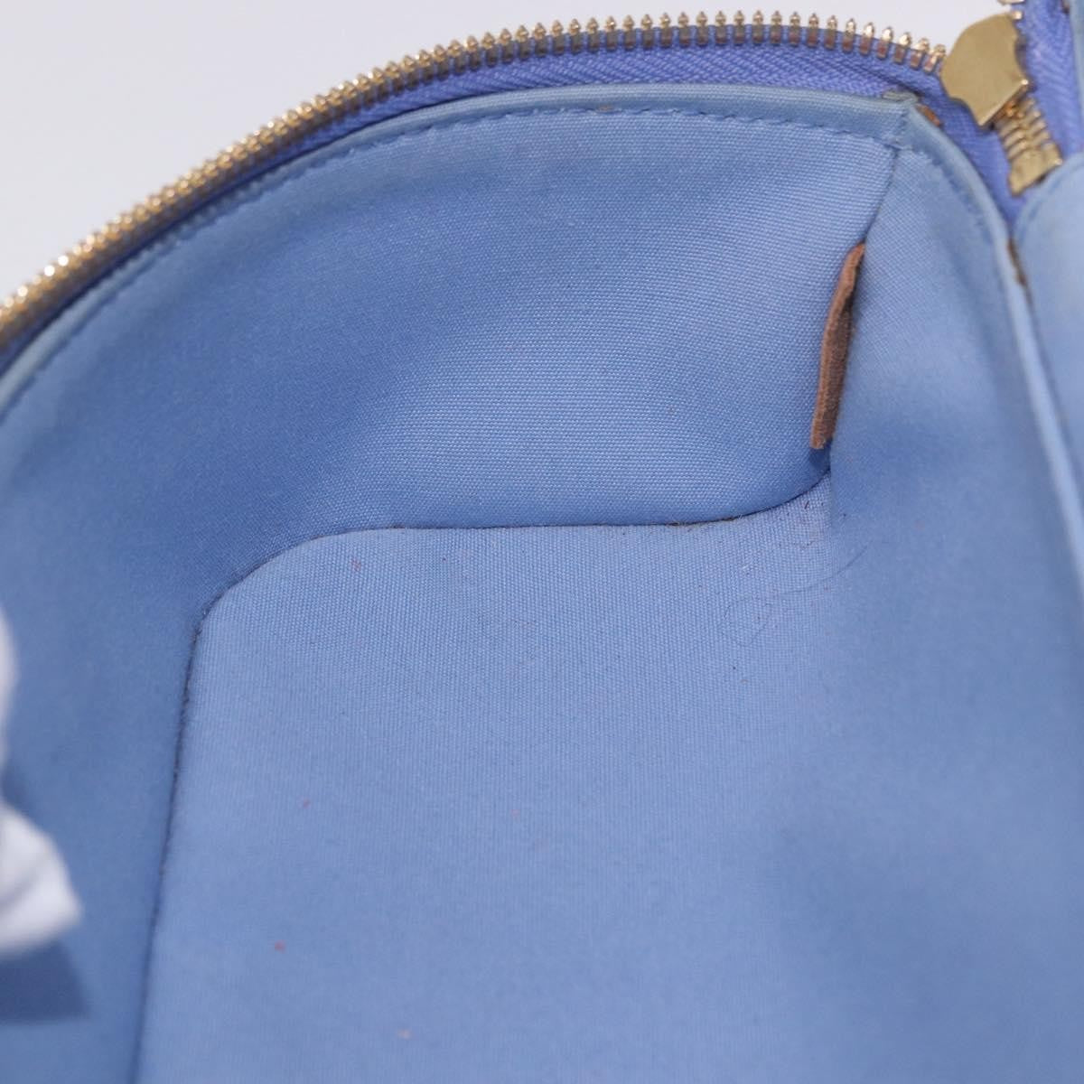 Louis Vuitton Sullivan Horizontal Monogram Vernis, Blue, Patent Leather, Handbag