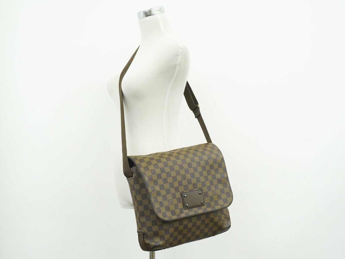 Louis Vuitton Brooklyn Damier Ebene, Brown, Canvas, Shoulder Bag