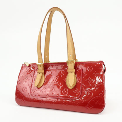 Louis Vuitton Rosewood Avenue Monogram Vernis, Red, Patent Leather, Handbag