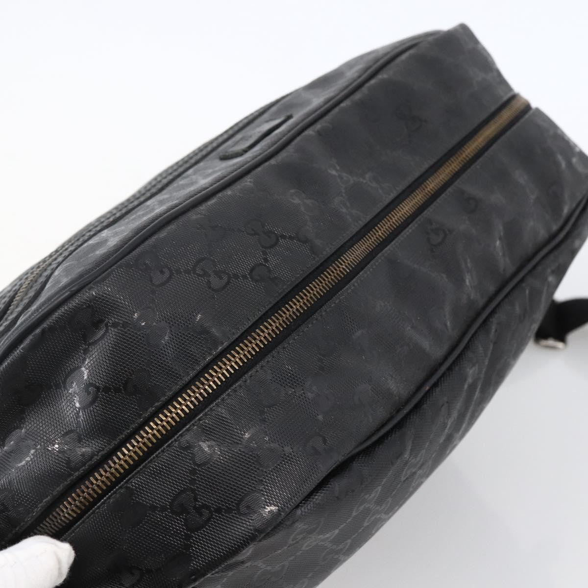 Gucci Zip Messenger GG Imprime, Black, Canvas, Shoulder Bag