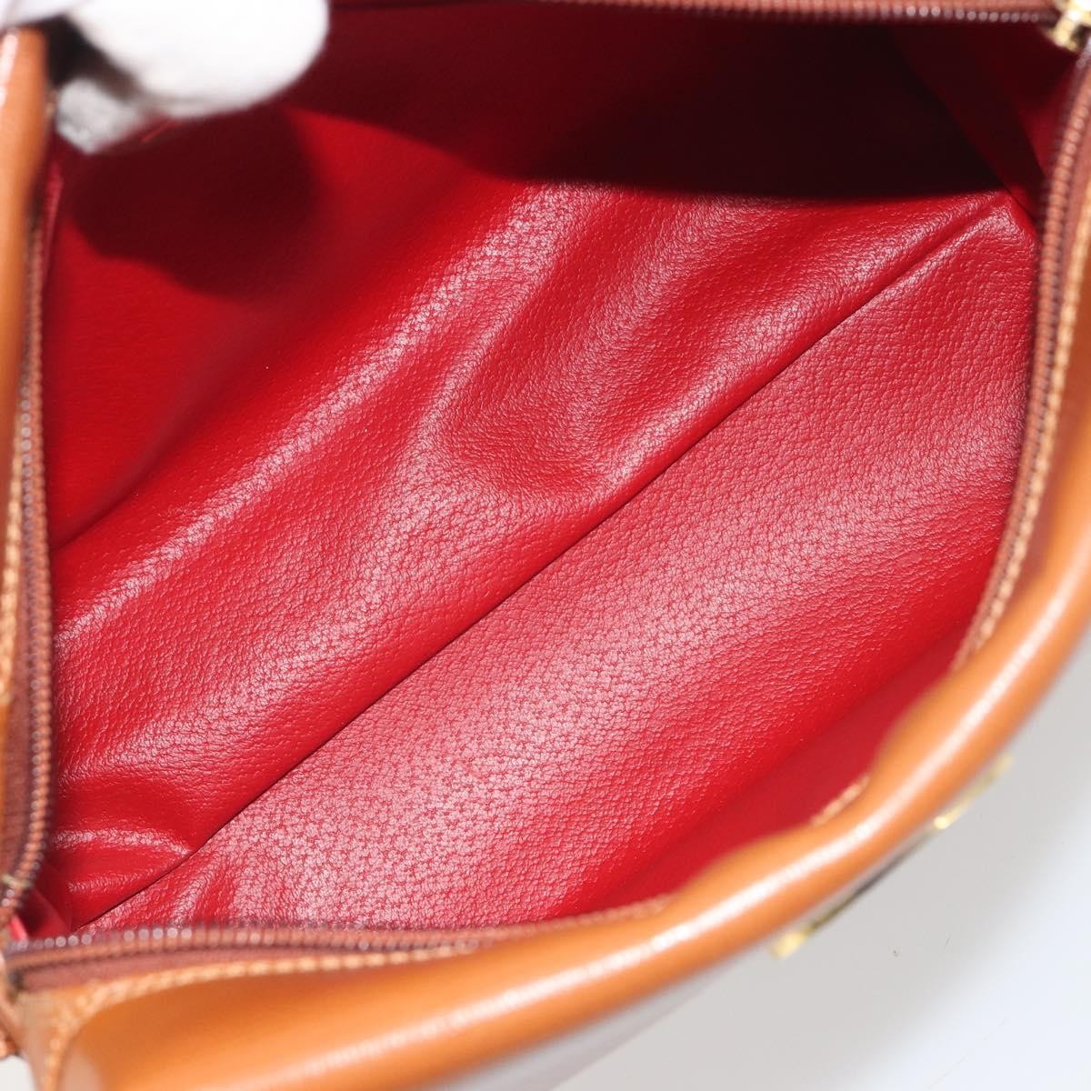 Celine Vintage Circle Logo Leather, Brown, Leather, Shoulder Bag