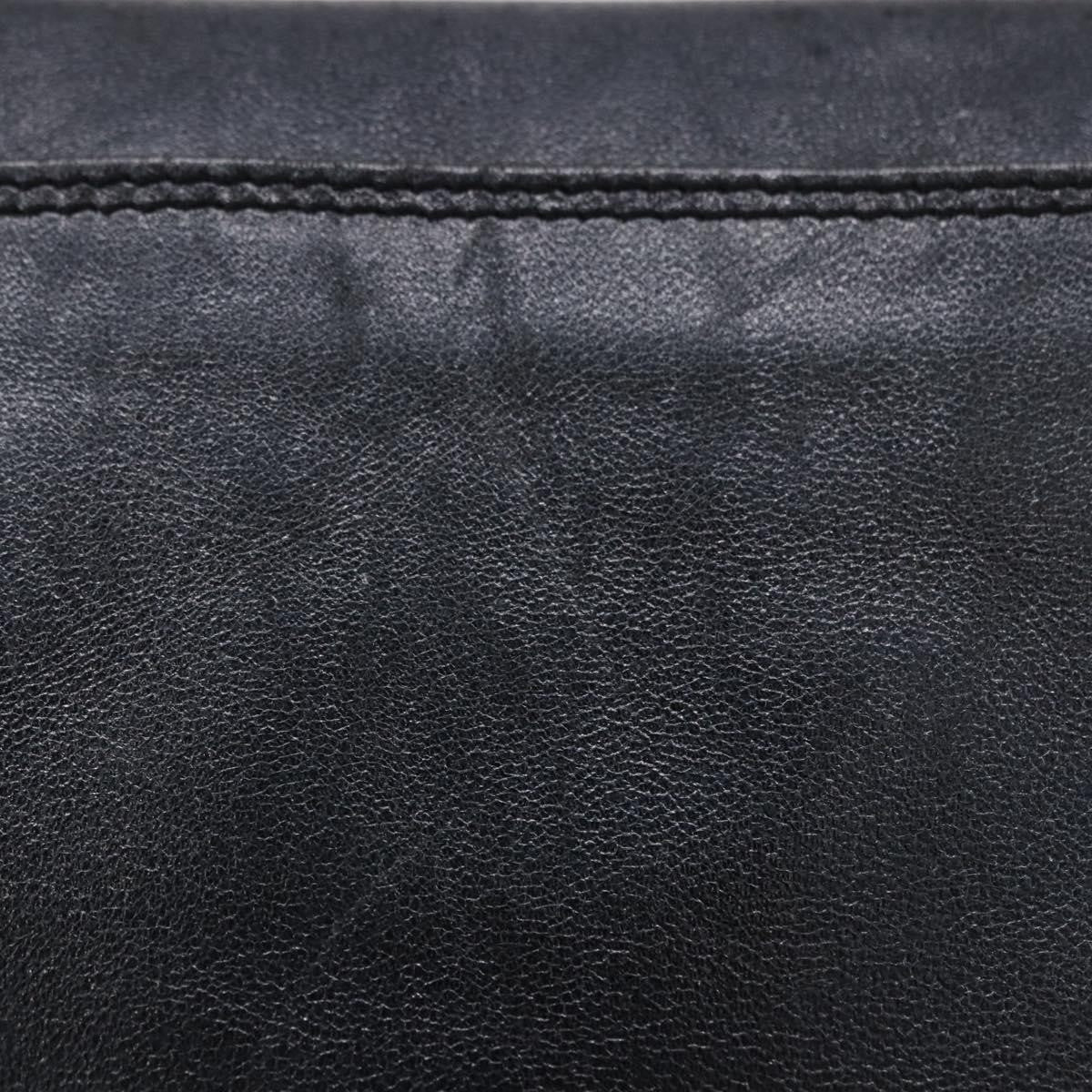 Chanel Vintage Logo Flap Messenger Leather, Blue, Leather, Handbag