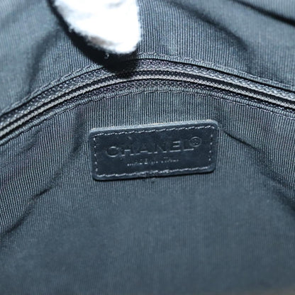 Chanel Surpique Boston Bag Quilted Leather, BLACK, LEATHER, Travel bag