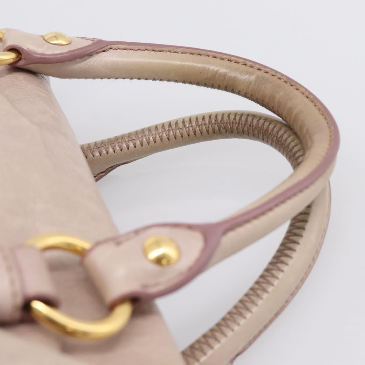 Miu Miu Vitello Lux Leather, Pink, Leather, Handbag