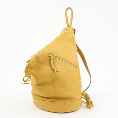 Loewe Anton Leather, Yellow, Leather, Backpack