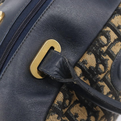 Christian Dior Detective Handle Leather, Navy, Canvas, Handbag