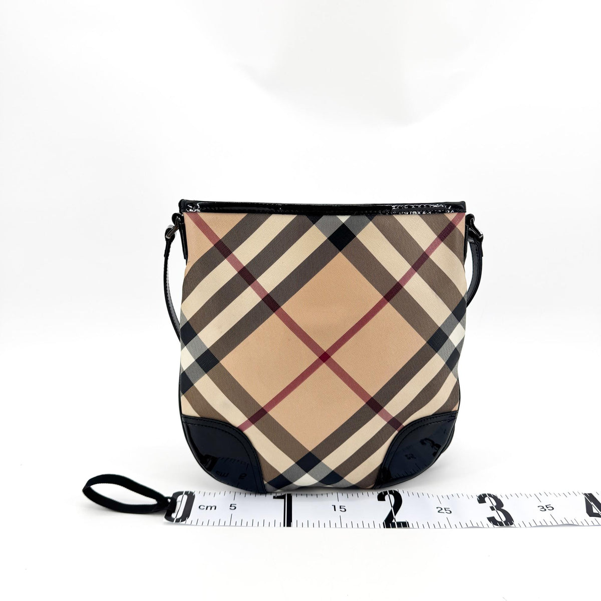 Burberry Dryden Nova Check Coated Canvas, Black, Canvas, Crossbody Bag