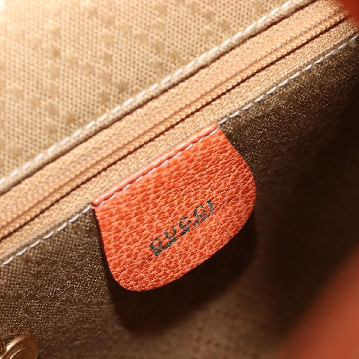 Gucci Vintage Bamboo Suede, Orange, Suede, Backpack