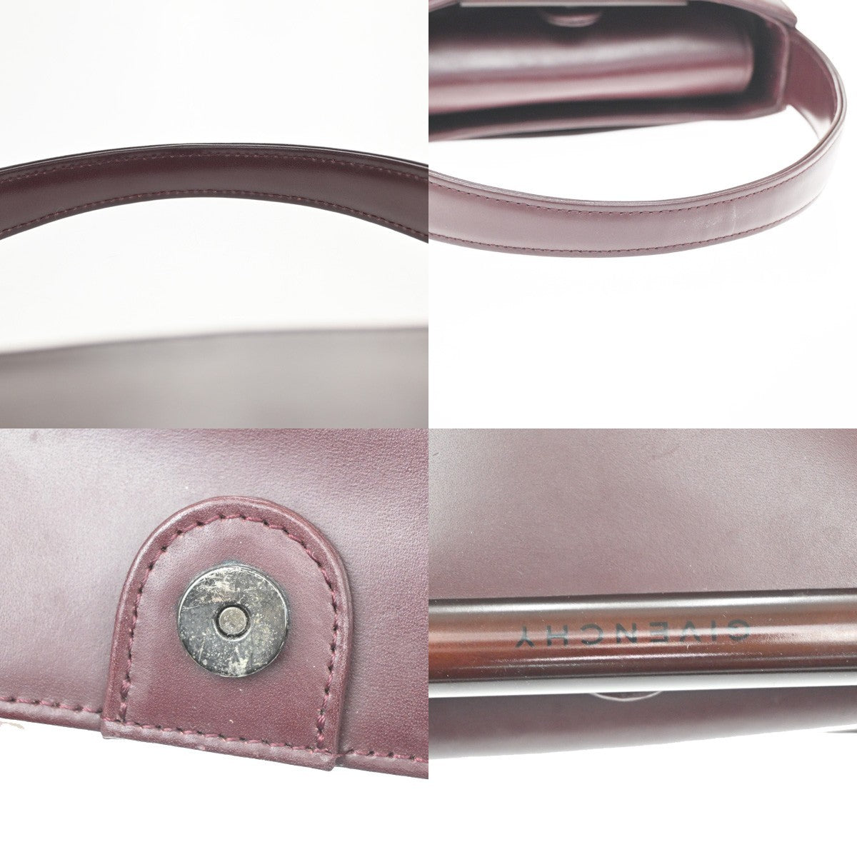 Givenchy Vintage Leather, Burgundy, Leather, Handbag