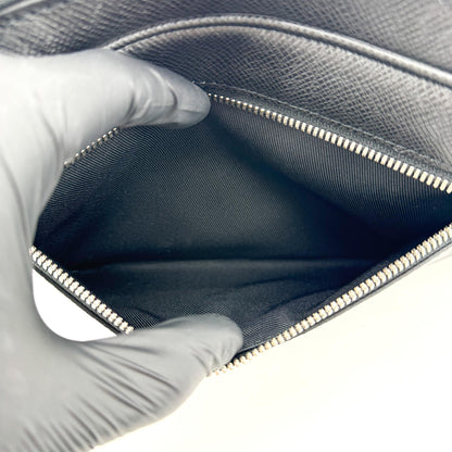 Louis Vuitton Kasai Clutch Taiga Leather, Black, Leather, Clutch
