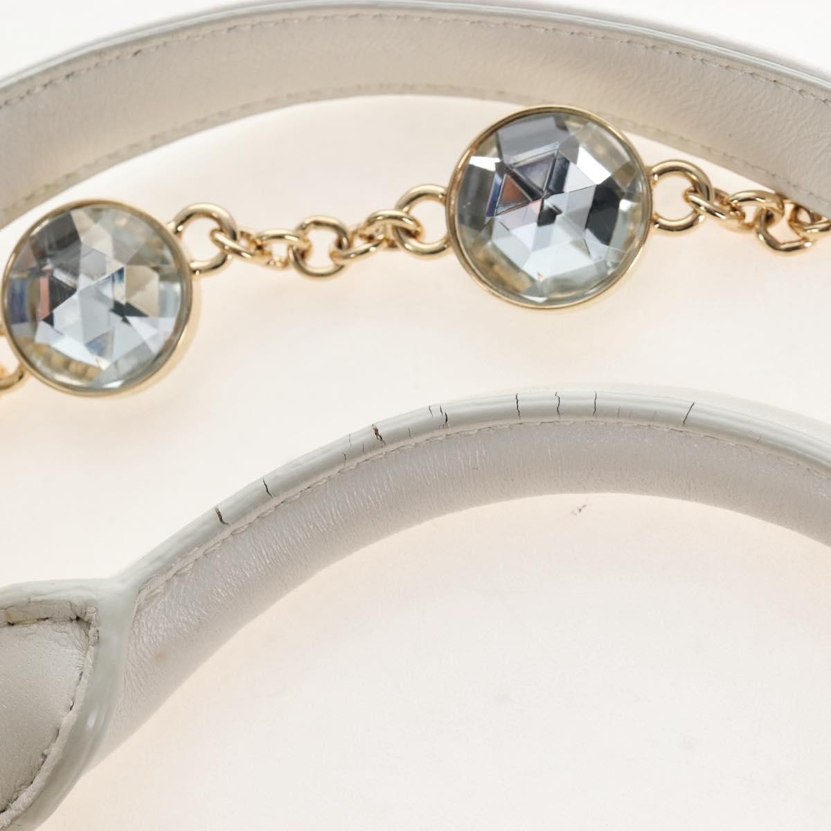 Miu Miu Crystal Convertible Matelasse Leather, White, Leather, Tote Bag