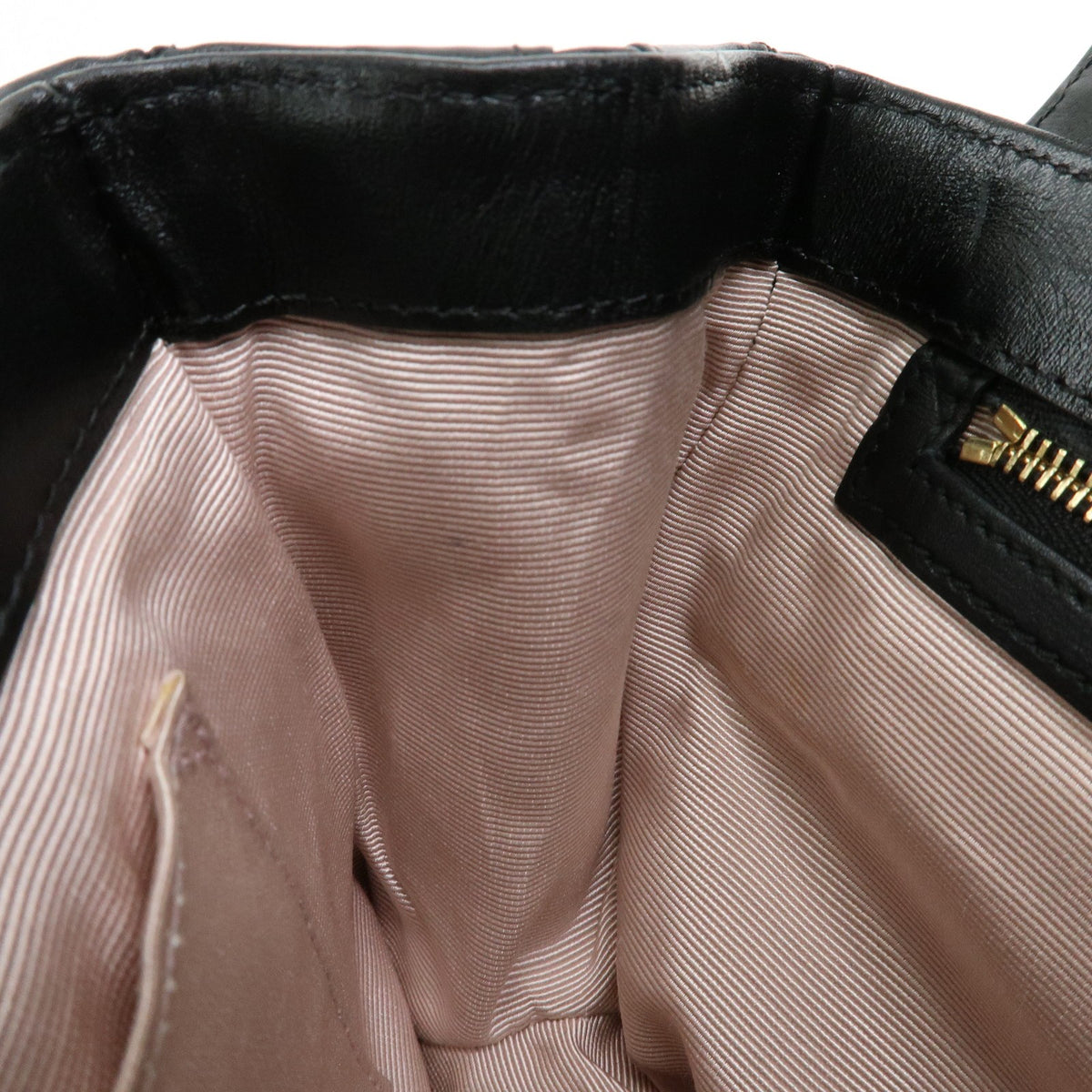Gucci Rajah Chain Leather, Black, Leather, Tote Bag