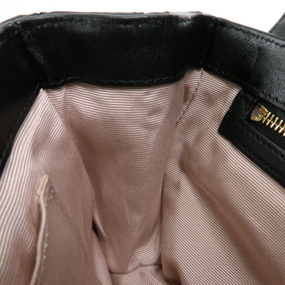 Gucci Rajah Chain Leather, Black, Leather, Tote Bag