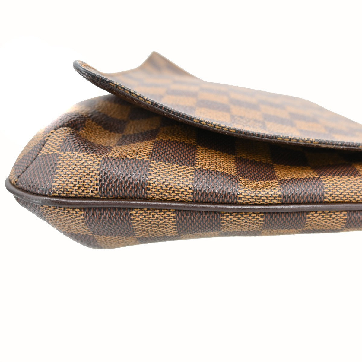 Louis Vuitton Musette Tango Damier Ebene, Brown, Canvas, Shoulder Bag