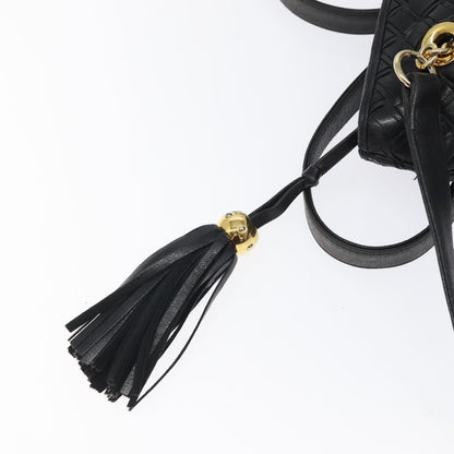Bally Vintage Quilted leather, Black, Leather, Shoulder Bag