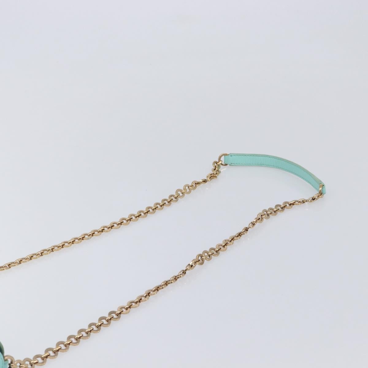 Salvatore Ferragamo Rory Chain Saffiano Leather, Blue, Leather, Shoulder Bag