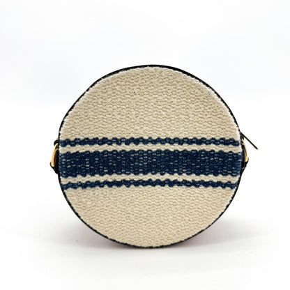 Celine triomphe tambour textile, Navy, Textile, Clutch