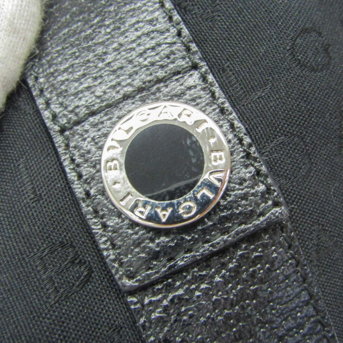 Bvlgari Logomania Canvas, Black, Canvas, Tote Bag
