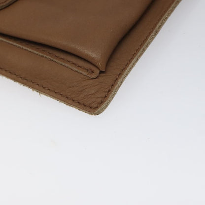 Bottega Veneta Vintage Front Pocket Waist Leather, Brown, Leather, Clutch