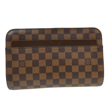 Louis Vuitton Pochette Saint Louis Damier Ebene, Brown, Canvas, Clutch