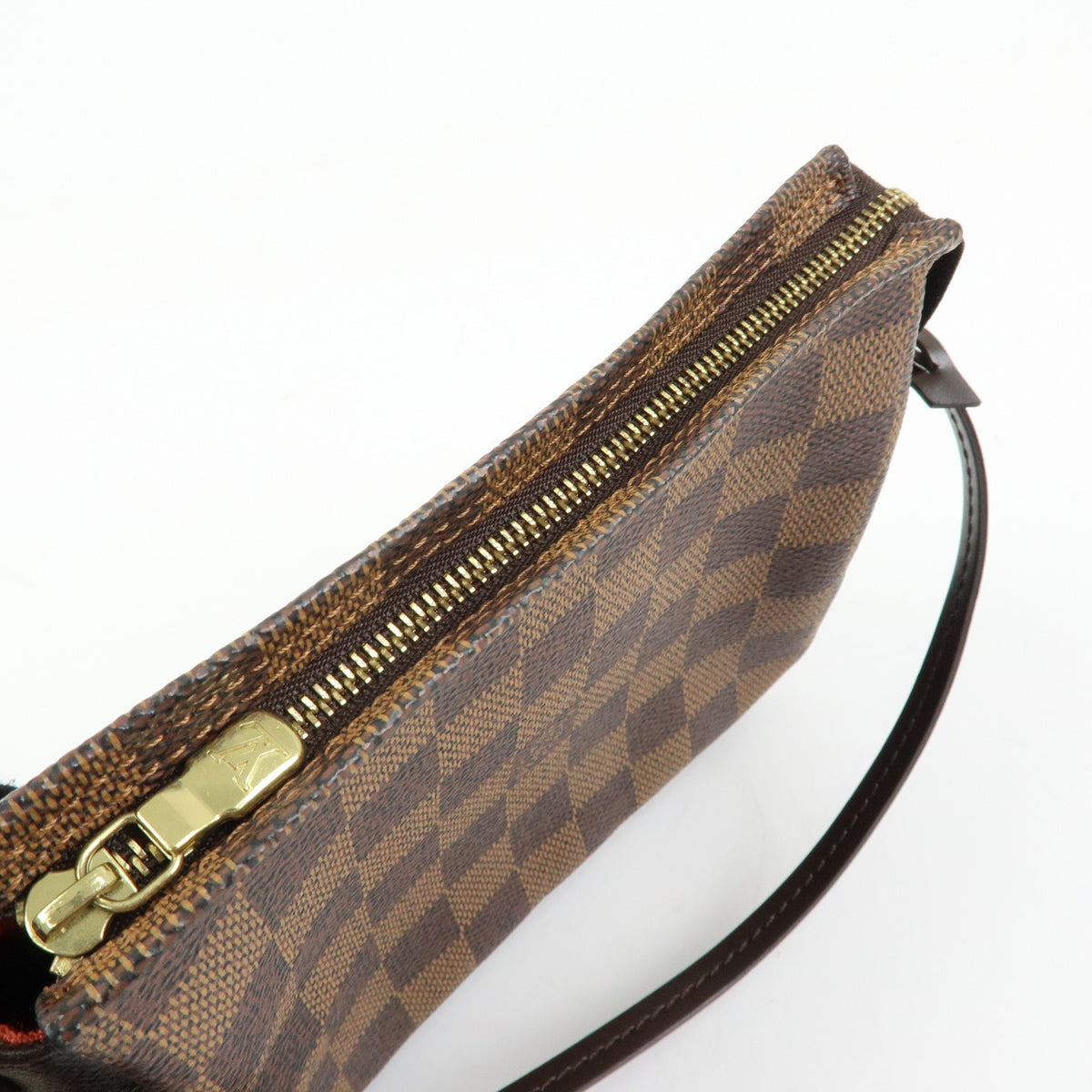 Louis Vuitton Trousse Make Up Damier, Brown, Canvas, Clutch