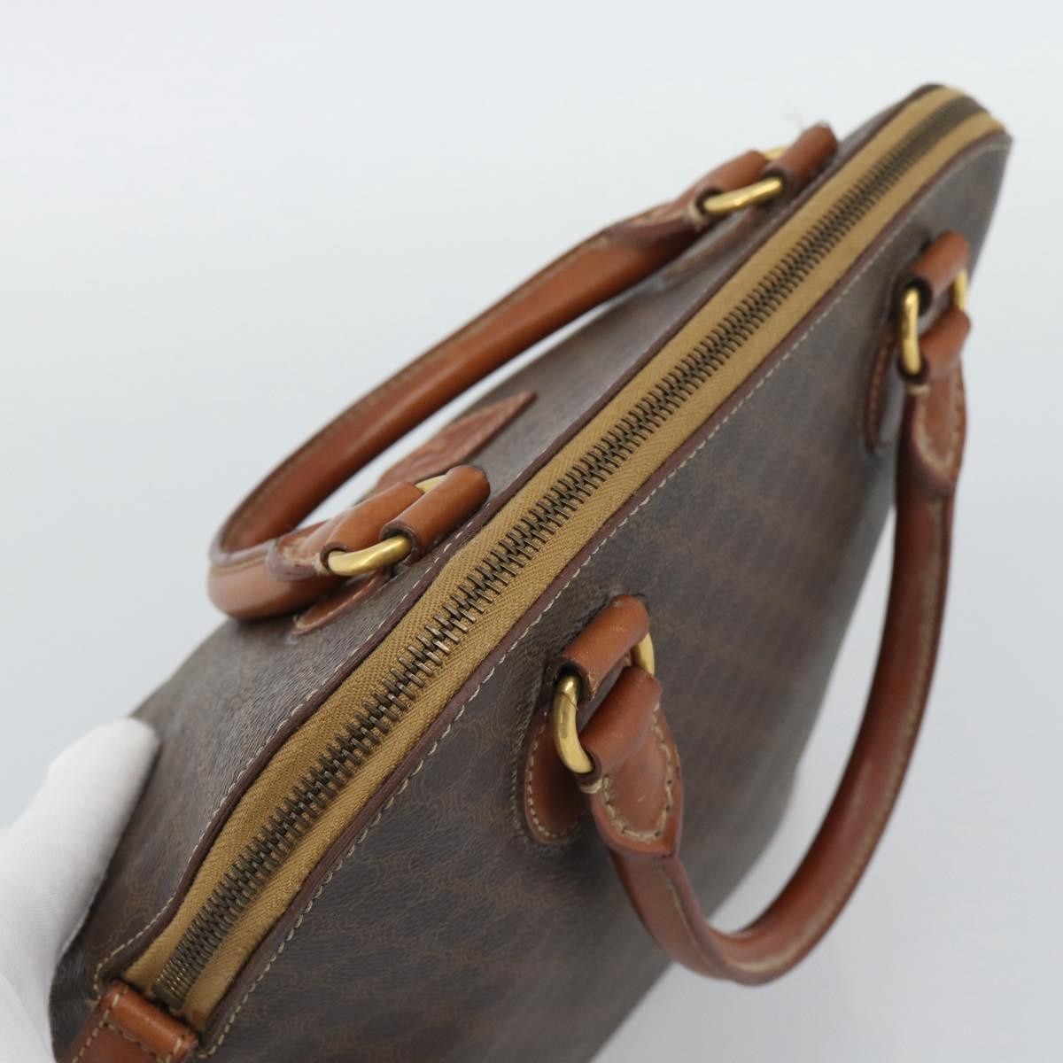 Celine Vintage Handbag Toile Céline, Brown, PVC, Handbag