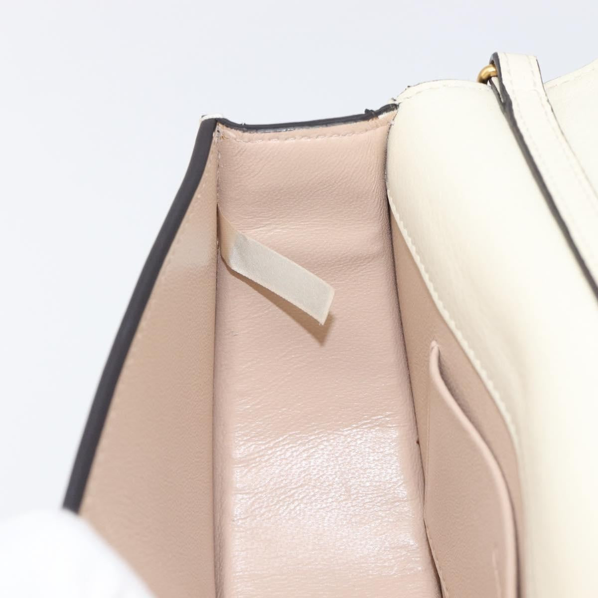 Chloe Nile Minaudière Leather, White, Leather, Handbag