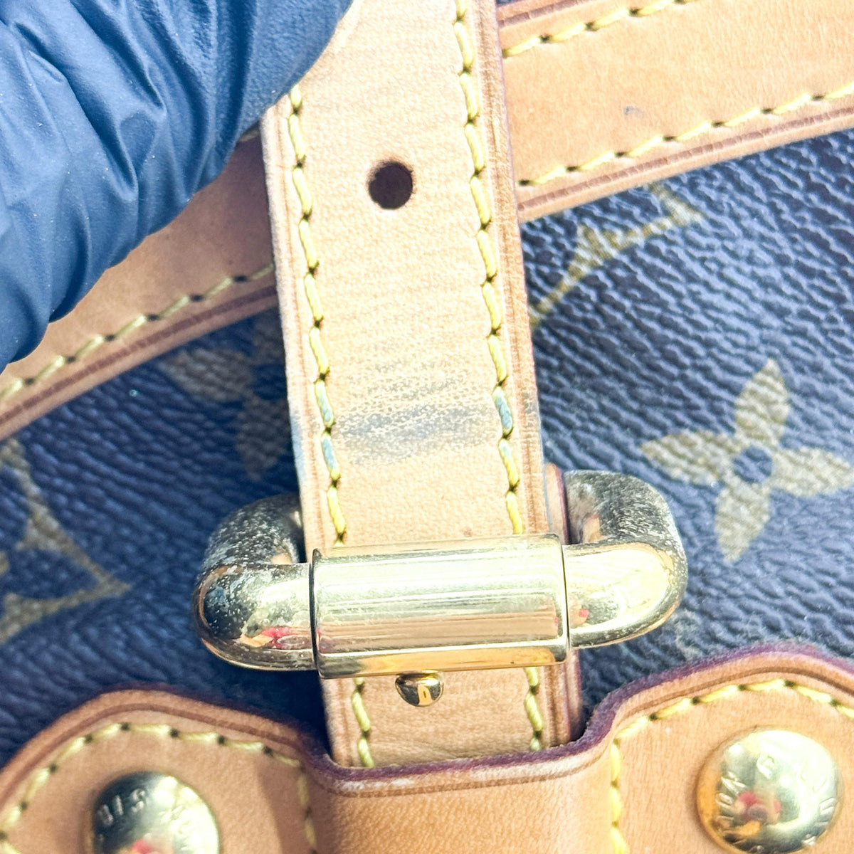 Louis Vuitton Palermo Monogram Canvas, Brown, Canvas, Handbag