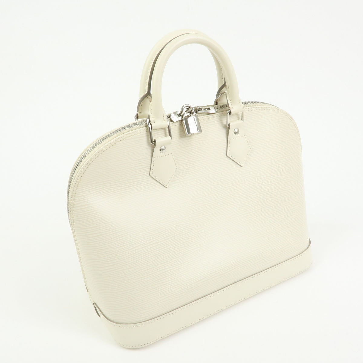 Louis Vuitton Alma Epi Leather, White, Leather, Handbag