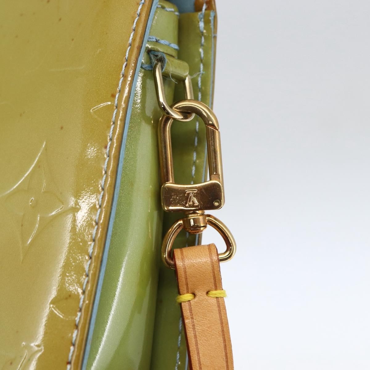 Louis Vuitton Lexington Pochette Monogram Vernis, Green, Patent Leather, Clutch