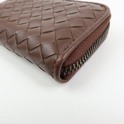 Bottega Veneta Zip Coin Purse Intrecciato Nappa, Brown, Leather, Clutch