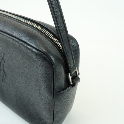 Saint Laurent Lou Camera Leather, Black, Leather, Handbag