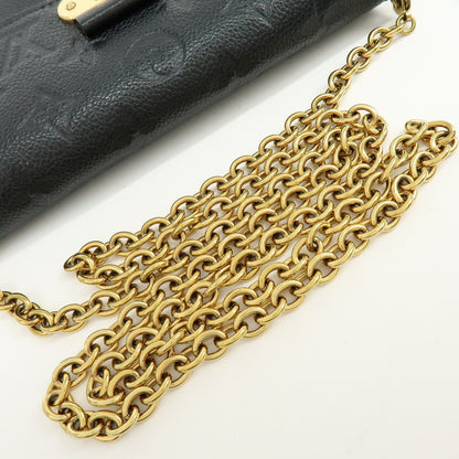 Louis Vuitton Vavin Chain Monogram Empreinte Leather, Black, Leather, Crossbody Bag