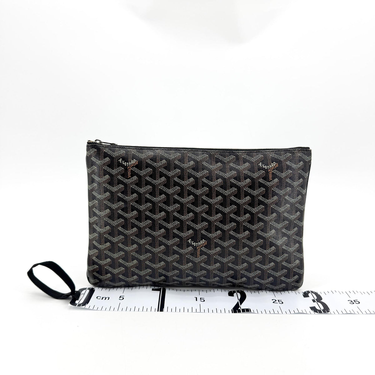 Goyard Senat Zip Printed Coated Canvas, Black, Canvas, Clutch