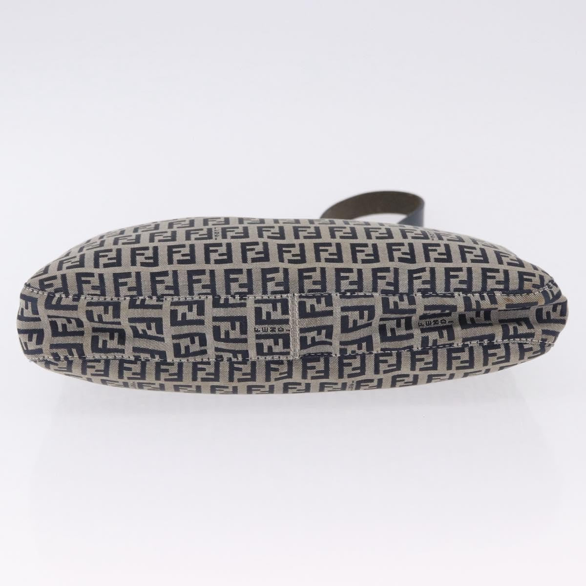 Fendi Buckle Strap Hobo Zucchino Canvas, Navy, Canvas, Shoulder Bag
