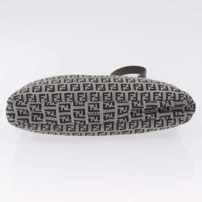 Fendi Buckle Strap Hobo Zucchino Canvas, Navy, Canvas, Shoulder Bag