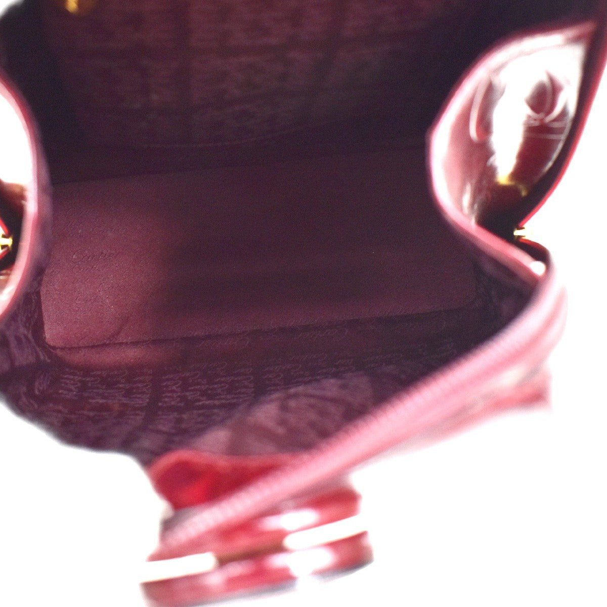 Cartier Happy birthday Patent leather, Burgundy, Patent Leather, Backpack