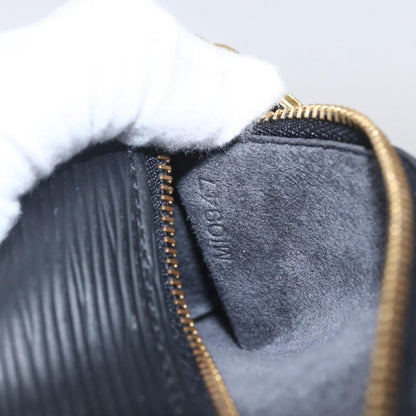 Louis Vuitton Soufflot Pochette Epi Leather, Black, Leather, Clutch