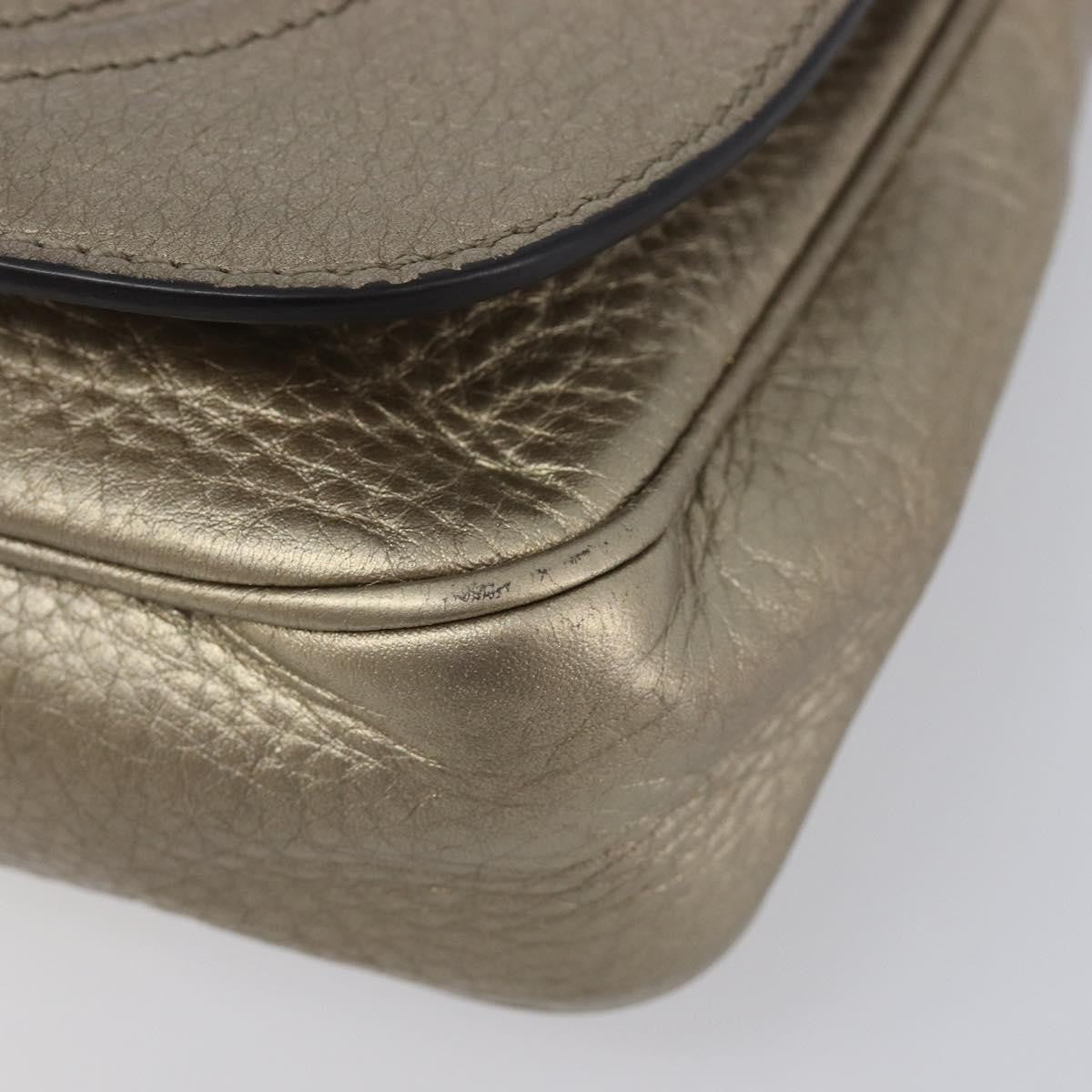 Gucci Soho Chain Leather, Gold, Leather, Crossbody Bag