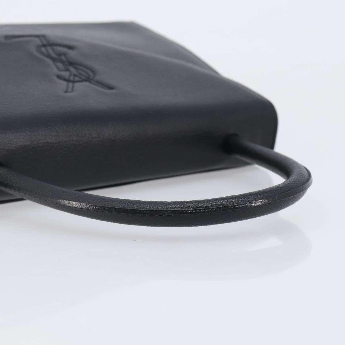 Saint Laurent Vintage Flap Top Handle Bag Caviar Leather, Black, Leather, Handbag