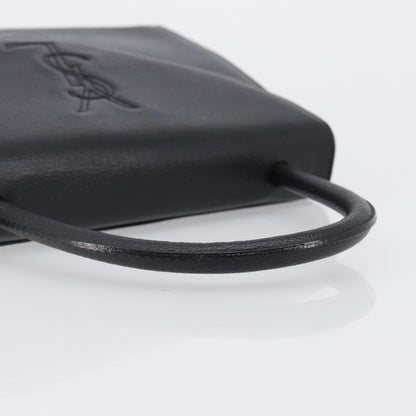Saint Laurent Vintage Flap Top Handle Bag Caviar Leather, Black, Leather, Handbag