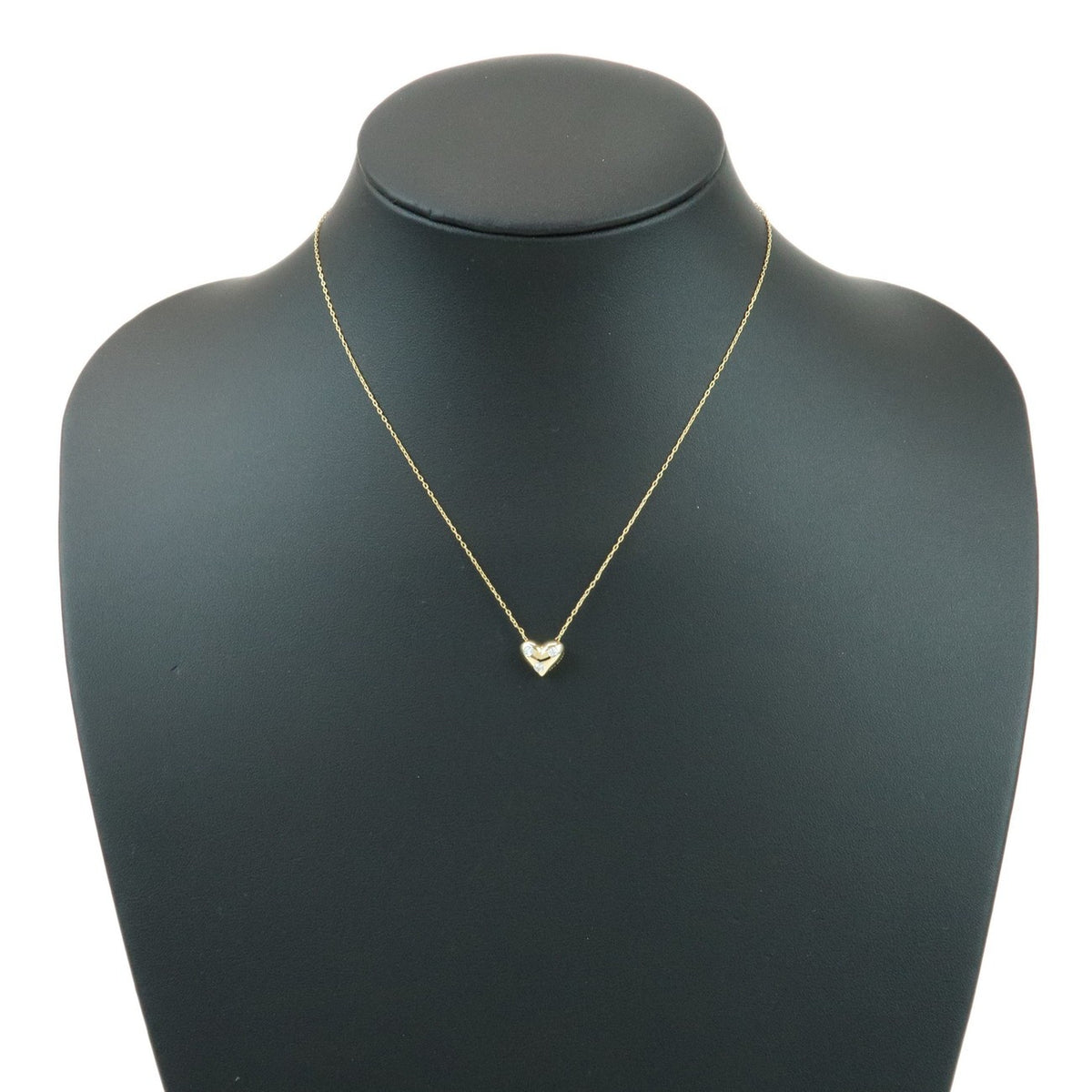 Tiffany & Co. Etoile Heart 3 Diamond Pendant 18K Yellow Gold with Platinum and Diamonds, Gold, Yellow Gold, Necklace